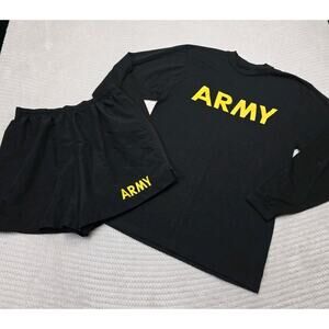 US Army APFU PT Shorts & Shirt Adult Small Physical Fitness Uniform